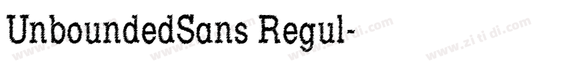 UnboundedSans Regul字体转换